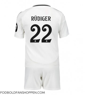 Real Madrid Antonio Rudiger #22 Hjemmebanetrøje Børn 2024-25 Kortærmet (+ Korte bukser)